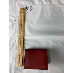Prince Gardner Vintage Genuine Leather Trifold Wallet Burgundy Mens Hand Made